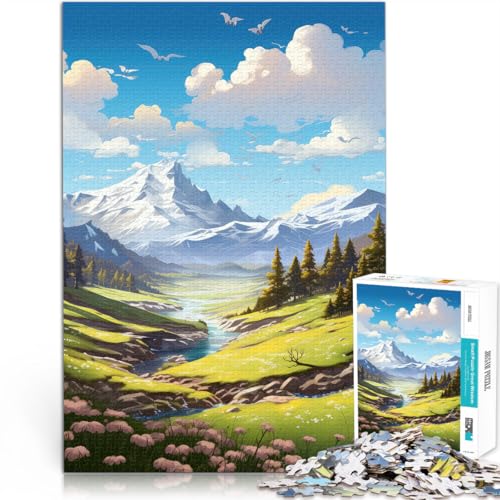 1000-teiliges Teenager-Puzzle Spielzeug Lernspiele Stressabbau Frühlingsberge Kunst Lernspiel für Geburtstag, Weihnachten75x50cm 1000-teiliges Teenager-Puzzle Spielzeug Lernspiele Stressabbau Frühlingsberge Kunst Lernspiel für Geburtstag, Weihnachten75x50cm von AITEXI