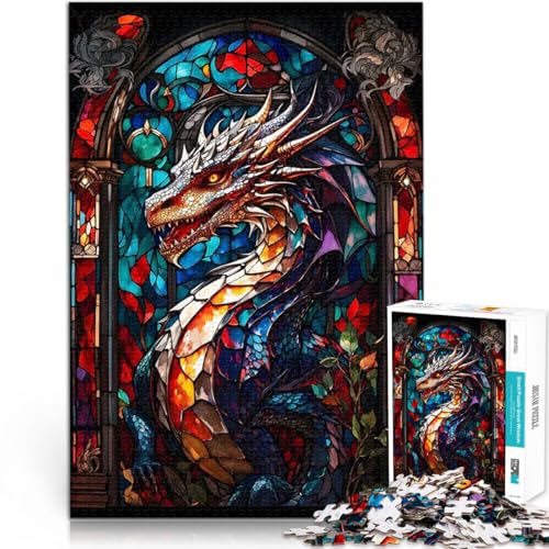 1000-teiliges Teenager-Puzzle Trainieren Sie Ihr Gehirn und Ihre Hände Drachenabstrakt Geburtstagsgeschenk, Geschenke, Wandkunst52x38cm von AITEXI