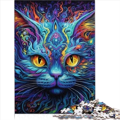 300 Teile Puzzle Tierkatzen Lustiges Puzzle Holzpuzzle für Erwachsene und Jugendliche ab 12 Jahren als Geschenk für die ganze Familie und die 300 Teile (40 x 28 cm) von AITEXI