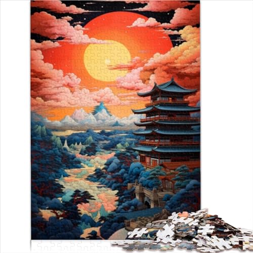 AITEXI 1000-teiliges Holzpuzzle 'Majestätische Landschaft' - Mittelstufe, für Erwachsene und Kinder, 50 x 75 cm, 1000 Teile (1 Set, 1000 Teile) von AITEXI