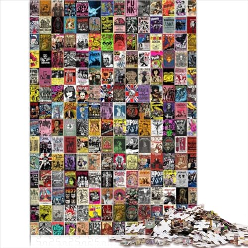 AITEXI 1000-teiliges Puzzle 'Vintage Collage' aus 100% Recyclingkarton, Präzisionsschneidetechnologie, Blendfreie, ungiftige Tinte, für Erwachsene und Kinder ab 8 Jahren, 26x38cm von AITEXI