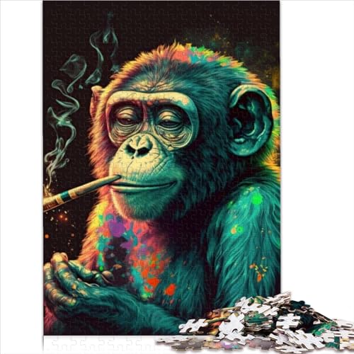 AITEXI Marihuana-AFFE-Puzzle, 1000-teiliges Holzpuzzle, Marihuanastil, für Erwachsene und Jugendliche ab 12 Jahren, 38 x 52 cm AITEXI Marihuana-AFFE-Puzzle, 1000-teiliges Holzpuzzle, Marihuanastil, für Erwachsene und Jugendliche ab 12 Jahren, 38 x 52 cm von AITEXI