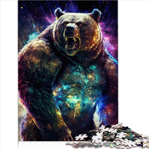 Adults 1000 Piece Jigsaw Puzzle Cosmic Bear Puzzling for Gift Wood Puzzle Teens Kids with Fully Interlocking & Randomly Shaped Pieces 1000pcs（50x75cm） von AITEXI