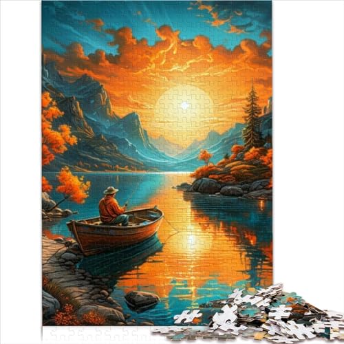 Angeln auf dem Boot, lustiges Puzzle, 1000-teiliges Puzzle, Papppuzzle für Erwachsene und Jugendliche ab 12 Jahren, Lernspiele für Erwachsene und Kinder, 1000 Teile (26 x 38 cm) von AITEXI