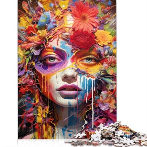 Bunte Gesichtswelt-Puzzles, 1000-teiliges Holzpuzzle für Kleinkinder, Kinder, Jungen, Mädchen, für Kinder und Erwachsene ab 9 Jahren, 1000 Teile (50 x 75 cm) von AITEXI