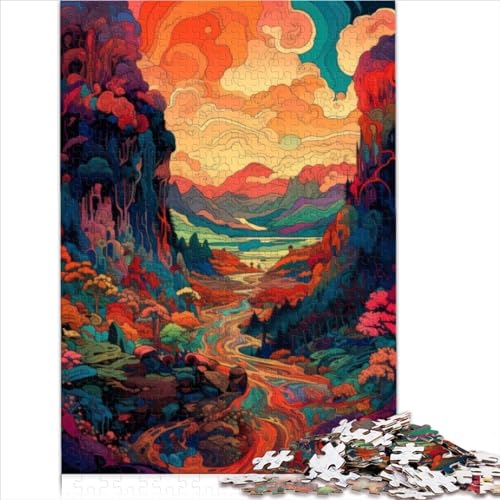 Chunky Puzzle Adults 1000 Pieces Puzzle Gifts Psychedelic 100% Recycled Cardboard Adult Puzzle Game Home Art Decor Jigsaw Puzzle - Challenging Game 1000pcs（26x38cm） von AITEXI