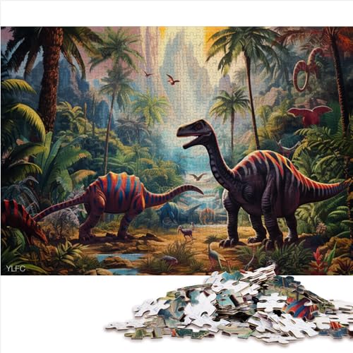 Dinosaurier-Welt-Puzzles für Erwachsene, Puzzlespiel für Erwachsene, Holzpuzzles, tolles Geschenk für Erwachsene | Lernspiele, Lernpuzzle, 300 Teile (40 x 28 cm) von AITEXI
