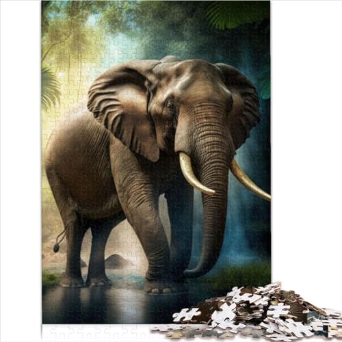 AITEXI Elefanten-Tier-Puzzle für Kinder, 1000-teiliges Puzzle, Recycelter Karton, Präzise geschnitten, 26 x 38 cm von AITEXI