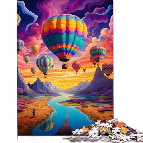 Erwachsene Puzzle Bunte Heißluftballons Puzzle | Puzzles Holzpuzzles Geeignet für Erwachsene und Kinder ab 12 Jahren Lern- und Lernspielzeug 1000 Stück (50 x 75 cm) von AITEXI