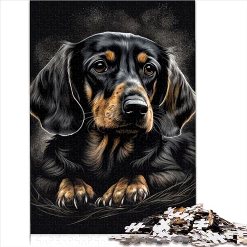 Funny Jigsaw Puzzles Dachshund Dog 1000 Piece Jigsaws for Adults Family Puzzles for Kids and The Jigsaw Puzzle 1000pcs（26x38cm） von AITEXI