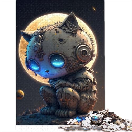 Funny Puzzles Puzzles for Adults 1000 Piece Space Mechanical cat Premium Recycled Board for Adults & Children Educational Stress Relief Toy Puzzle 1000pcs（26x38cm） von AITEXI
