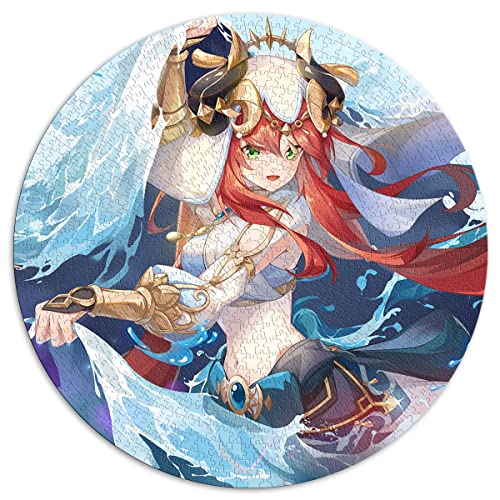 Genshin Impact Nilou 1000-teiliges Puzzle für Erwachsene, rundes Puzzle, Geschenk, recycelter Karton, 26,5 x 26,5 Zoll Genshin Impact Nilou 1000-teiliges Puzzle für Erwachsene, rundes Puzzle, Geschenk, recycelter Karton, 26,5 x 26,5 Zoll von AITEXI