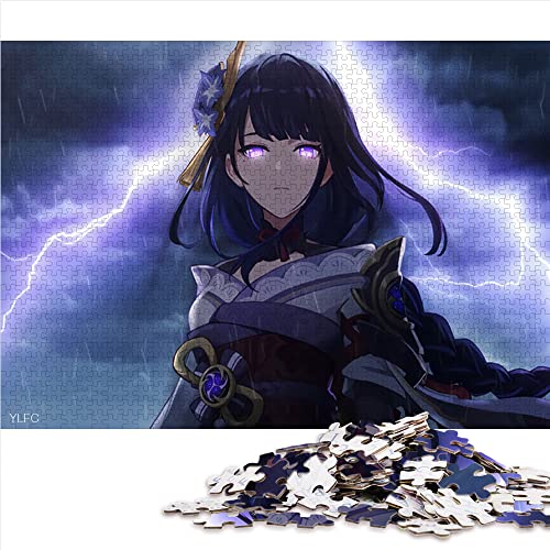 Genshin Impact Raiden Shogun Art Puzzle für Erwachsene, 1000 Teile, Premium-Karton, präzises ineinandergreifendes Puzzle für Sommerliebhaber, 26 x 38 cm Genshin Impact Raiden Shogun Art Puzzle für Erwachsene, 1000 Teile, Premium-Karton, präzises ineinandergreifendes Puzzle für Sommerliebhaber, 26 x 38 cm von AITEXI