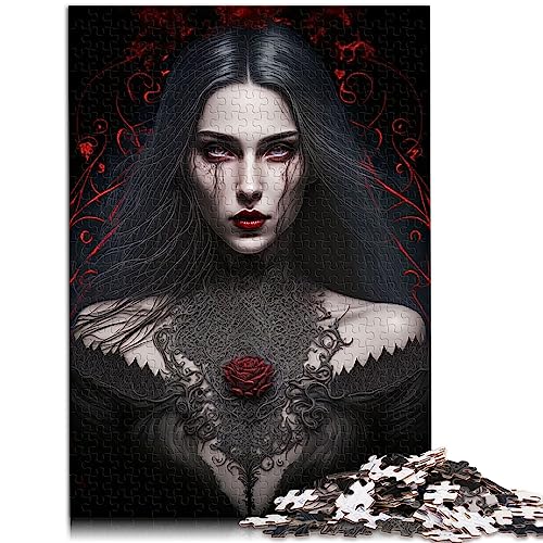 Gothic Ghost of Darkness Puzzles für Erwachsene, Geschenke, Holzpuzzle zum Stressabbau, schwierige Herausforderung, 50 x 75 cm von AITEXI
