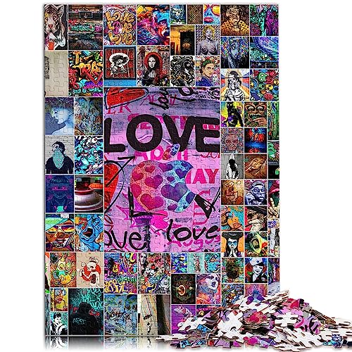 Graffiti-Kunst-Puzzles für Erwachsene, Puzzle aus Holz, für Teenager und Kinder, 19,7 x 29,5 Zoll, Puzzle für Erwachsene Graffiti-Kunst-Puzzles für Erwachsene, Puzzle aus Holz, für Teenager und Kinder, 19,7 x 29,5 Zoll, Puzzle für Erwachsene von AITEXI