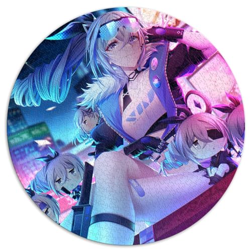 Honkai Star Rail Silver Wolf Puzzles für Erwachsene, 1000 Teile, kreisförmiges Puzzle, Premium-Recyclingbrett, 67,5 x 67,5 cm von AITEXI