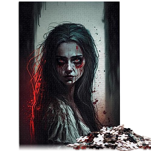 Horror Art 1000-teiliges Puzzle für Erwachsene, Premium-Recyclingbrett für Erwachsene und Kinder, Geschenkidee, 10,27 x 14,96 Zoll von AITEXI