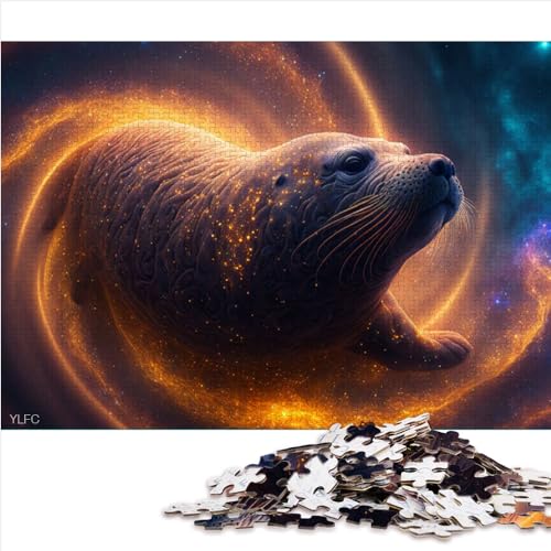 Jigsaw Puzzles for Adult 1000 Piece Jigsaw Puzzle for Adult Kids Seal Wood Jigsaw for Adults 1000 Pieces Puzzle Gifts Family Game for Adults and Kids （50x75cm） von AITEXI