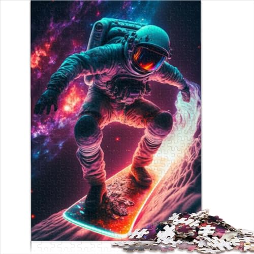 Jigsaw Puzzles for Adults Gifts Astronaut on a Skateboard 1000 Pieces for Adults Gifts Premium 100% Recycled Board for Adults and Kids Age 10 and Up Stress Reliever （26x38cm） von AITEXI