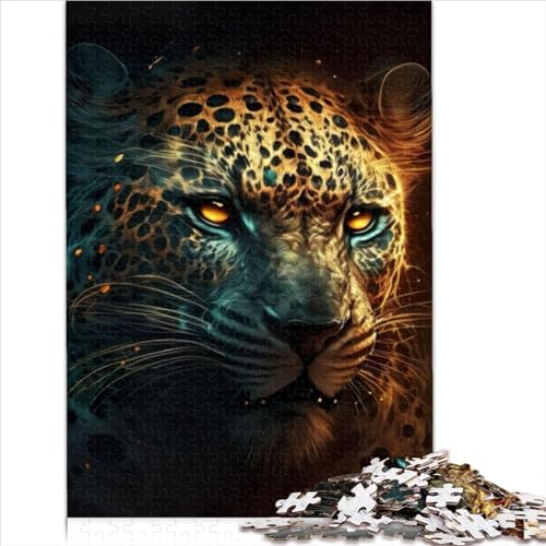 Lustiges 1000-Teile-Puzzle „Die Jaguar-Familie“ für Erwachsene, recycelter Karton für Erwachsene, Puzzles, Geburtstagsgeschenk, Geschenke für Erwachsene, 1000 Teile (26 x 38 cm) von AITEXI