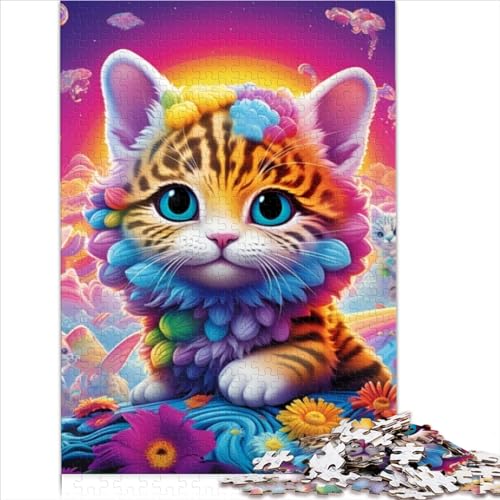 Magic Art Cat-Puzzle für Erwachsene, Puzzle für Erwachsene, 1000-teiliges Puzzle, Papppuzzle für Erwachsene, Kinderpuzzle, praktisches Spiel (26 x 38 cm) von AITEXI