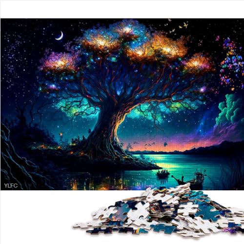 Magic Tree Puzzles 1000 Teile für Erwachsene, recycelter Karton, Kleinkinder, Kinder, Jungen, Mädchen, Puzzle, praktisches Spiel, Familiendekoration, 1000 Teile (26 x 38 cm) von AITEXI