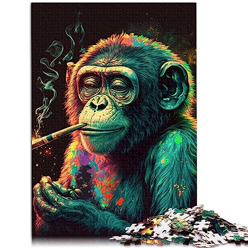 Marihuana-AFFE-Puzzle für Erwachsene, 1000 Teile, Holzpuzzle zum Stressabbau, schwierige Herausforderung, 19,7 x 29,5 Zoll Marihuana-AFFE-Puzzle für Erwachsene, 1000 Teile, Holzpuzzle zum Stressabbau, schwierige Herausforderung, 19,7 x 29,5 Zoll von AITEXI