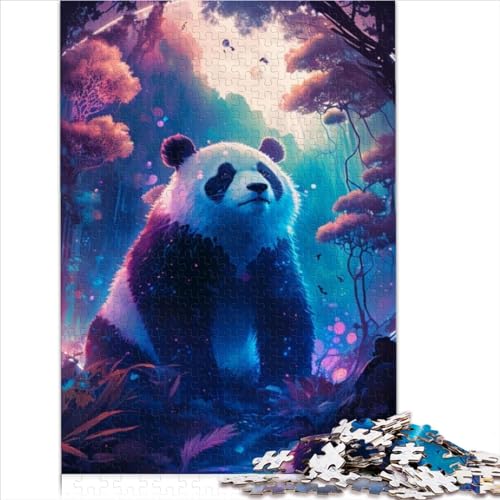 Mond-Panda-Puzzle für Erwachsene, 1000 Teile, Puzzle-Geschenke, Holzpuzzle für Kinder ab 14 Jahren, Lern-Lernpuzzle, 1000 Teile (50 x 75 cm) von AITEXI