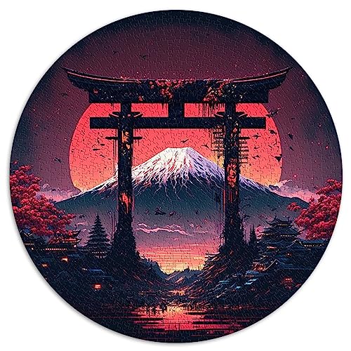 Mount Fuji Jigsaw Puzzles for Adults spheric Jigsaw Puzzle Recycled Cardboard 26.5x26.5inch von AITEXI