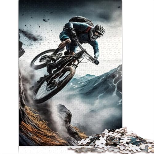 Mountain_Bike_ Puzzles für Erwachsene, 1000 große Teile, Puzzle für Erwachsene, Premium-Recycling-Brett-Puzzles für Erwachsene, einzigartiges Herausforderungsspiel, 1000 Teile (26 x 38 cm) von AITEXI