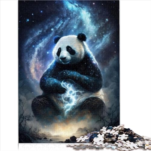 Panda Art Style Puzzle für Kinder, 300 Teile, Puzzle für Erwachsene und Kinder, Holzpuzzle für Damen und Herren, für Heimdekoration, 300 Teile (40 x 28 cm) von AITEXI
