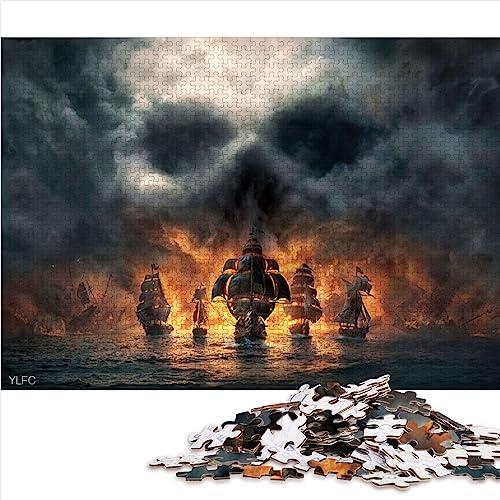 Piraten-Puzzle mit Totenköpfen und Knochen, 1000 Teile, Premium-Recyclingbrett, DIY-Puzzlespielzeug für Erwachsene, 26,9 x 37,9 cm Piraten-Puzzle mit Totenköpfen und Knochen, 1000 Teile, Premium-Recyclingbrett, DIY-Puzzlespielzeug für Erwachsene, 26,9 x 37,9 cm von AITEXI