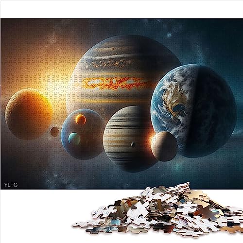 Planeten der Sonne Puzzles für Erwachsene 1000 Holzpuzzle zum Stressabbau, schwierige Herausforderung, 50 x 75 cm Planeten der Sonne Puzzles für Erwachsene 1000 Holzpuzzle zum Stressabbau, schwierige Herausforderung, 50 x 75 cm von AITEXI
