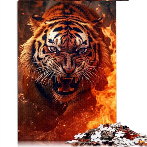 Prähistorische Feuertiger-Puzzle, 1000 Teile, für Erwachsene, Holzpuzzle, Spielzeug, Denkspiel, 50 x 75 cm Prähistorische Feuertiger-Puzzle, 1000 Teile, für Erwachsene, Holzpuzzle, Spielzeug, Denkspiel, 50 x 75 cm von AITEXI