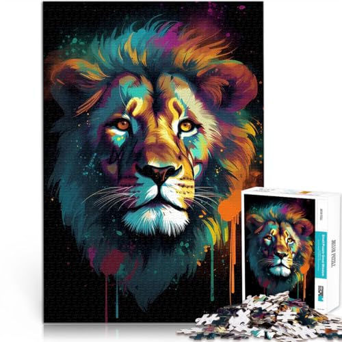 Puzzle 1000 Teile für Erwachsene Anspruchsvolles Spiel und Familienspaß Buntes Löwenporträt 4 einzigartiges Herausforderungsspiel52x38cm Puzzle 1000 Teile für Erwachsene Anspruchsvolles Spiel und Familienspaß Buntes Löwenporträt 4 einzigartiges Herausforderungsspiel52x38cm von AITEXI