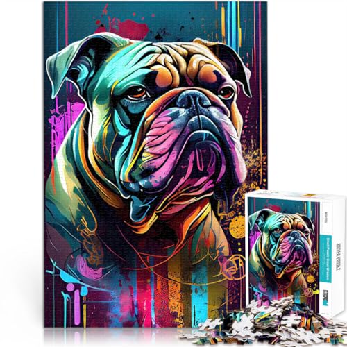 Puzzle 1000 Teile für Erwachsene Dekomprimierendes intellektuelles Lernspielzeug Die sanfte Bulldogge Heimdekoration Spielzeug52x38cm Puzzle 1000 Teile für Erwachsene Dekomprimierendes intellektuelles Lernspielzeug Die sanfte Bulldogge Heimdekoration Spielzeug52x38cm von AITEXI