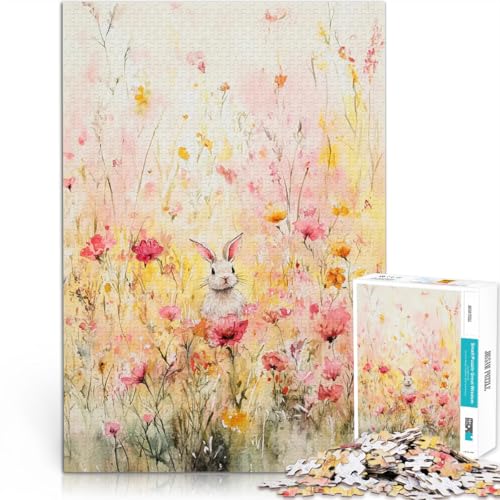 Puzzle 1000 Teile für Erwachsene Denkspiel Kaninchen auf Einer Wildblumenwiese eignet ganze Familie75x50cm Puzzle 1000 Teile für Erwachsene Denkspiel Kaninchen auf Einer Wildblumenwiese eignet ganze Familie75x50cm von AITEXI