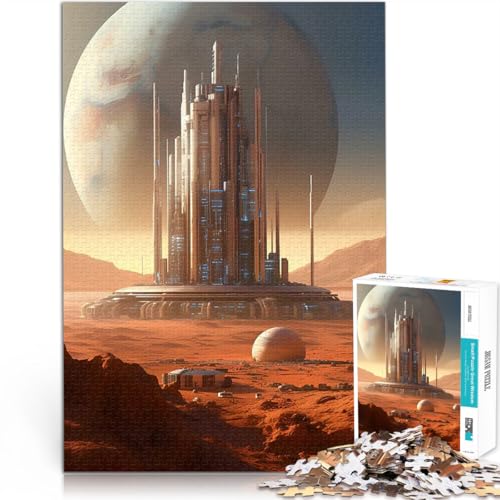 Puzzle 1000 Teile für Erwachsene Denkspiel Roter Planet Mars Stadtbild Lustige Aktivitäten für zu Hause, Geburtstagsgeschenk, Reisegeschenk,70x100cm Puzzle 1000 Teile für Erwachsene Denkspiel Roter Planet Mars Stadtbild Lustige Aktivitäten für zu Hause, Geburtstagsgeschenk, Reisegeschenk,70x100cm von AITEXI