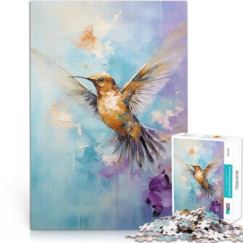 Puzzle 1000 Teile für Erwachsene Familienspiel zum Stressabbau, schwierige Herausforderung Goldener Kolibri Tolles Geschenk für Spiele75x50cm Puzzle 1000 Teile für Erwachsene Familienspiel zum Stressabbau, schwierige Herausforderung Goldener Kolibri Tolles Geschenk für Spiele75x50cm von AITEXI