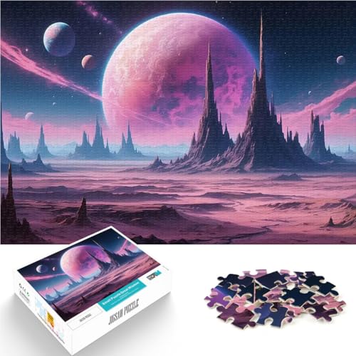 Puzzle 1000 Teile für Erwachsene Familienspiel zum Stressabbau, schwierige Herausforderung Planet Berge EIN Kunstwerk52x38cm von AITEXI