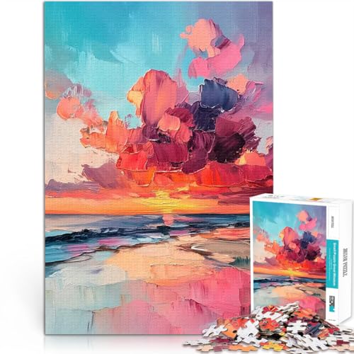 Puzzle 1000 Teile für Erwachsene Für Familienspaß Sonnenuntergang Meereslandschaft Gemälde Einzigartige Wohndekoration und Geschenke75x50cm Puzzle 1000 Teile für Erwachsene Für Familienspaß Sonnenuntergang Meereslandschaft Gemälde Einzigartige Wohndekoration und Geschenke75x50cm von AITEXI