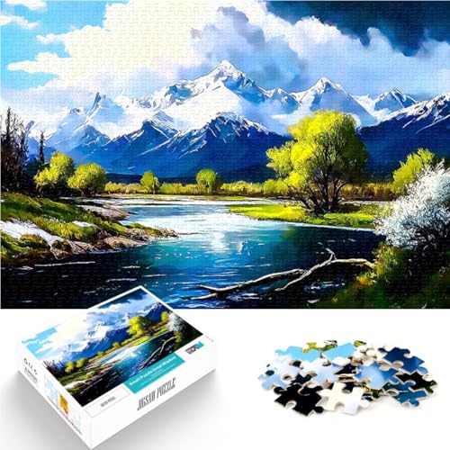 Puzzle 1000 Teile für Erwachsene Gehirnintelligenz-Herausforderung süchtig machendes Spielzeug Berg Wohnkunstdekor75x50cm von AITEXI