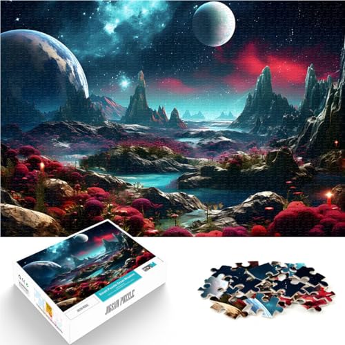Puzzle 1000 Teile für Erwachsene Handgeschwindigkeitswettbewerb Weltraum Landschaft Berge Einzigartige Geburtstags- und Geschenkideen52x38cm von AITEXI