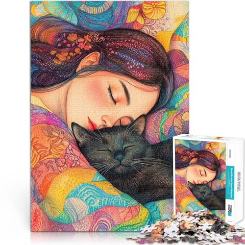 Puzzle 1000 Teile für Erwachsene Hands-on-Spiel Kleines Nickerchen mit süßer Katze~ Geburtstagsgeschenk, Geschenke, Wandkunst38x26cm Puzzle 1000 Teile für Erwachsene Hands-on-Spiel Kleines Nickerchen mit süßer Katze~ Geburtstagsgeschenk, Geschenke, Wandkunst38x26cm von AITEXI