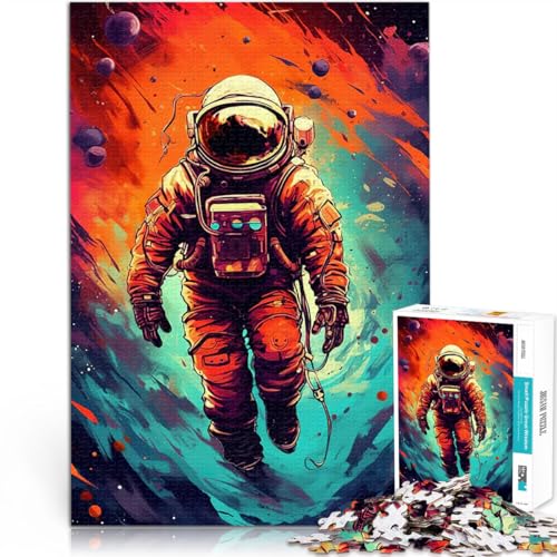 Puzzle 1000 Teile für Erwachsene Herausforderndes Spiel Psychedelischer Astronaut Verbessern Sie das Gedächtnis75x50cm von AITEXI