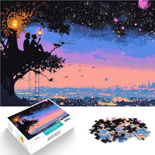 Puzzle 1000 Teile für Erwachsene Intellektuelles Spiel Silhouetten am Nachthimmel Geburtstagsgeschenk, Geschenke75x50cm Puzzle 1000 Teile für Erwachsene Intellektuelles Spiel Silhouetten am Nachthimmel Geburtstagsgeschenk, Geschenke75x50cm von AITEXI