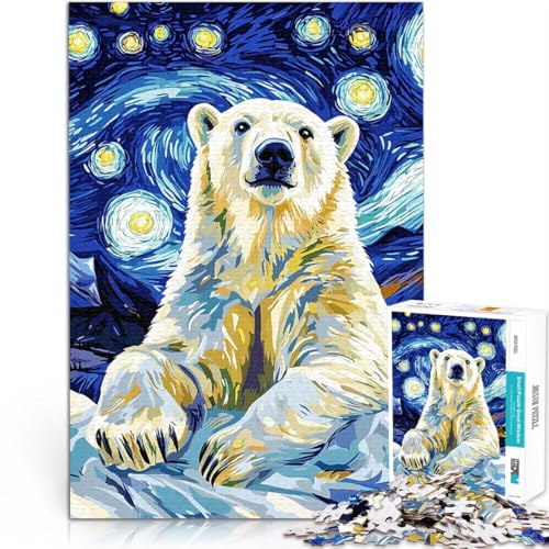 Puzzle 1000 Teile für Erwachsene Lernspiel-Herausforderungsspielzeug Eisbär Sternennacht Lernspiel für Geburtstag, Weihnachten75x50cm Puzzle 1000 Teile für Erwachsene Lernspiel-Herausforderungsspielzeug Eisbär Sternennacht Lernspiel für Geburtstag, Weihnachten75x50cm von AITEXI