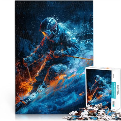 Puzzle 1000 Teile für Erwachsene Lernspiel-Herausforderungsspielzeug Epische Ski-Digitalkunst Lernspiel für Geburtstag, Weihnachten38x26cm Puzzle 1000 Teile für Erwachsene Lernspiel-Herausforderungsspielzeug Epische Ski-Digitalkunst Lernspiel für Geburtstag, Weihnachten38x26cm von AITEXI