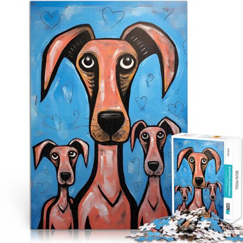 Puzzle 2000 Teile für Erwachsene Lernspiel-Herausforderungsspielzeug Überraschtes Hundetrio Lernspiel für Geburtstag, Weihnachten70x100cm von AITEXI