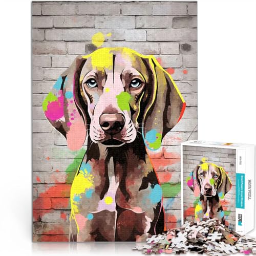 Puzzle 2000 Teile für Erwachsene Lernspiel-Herausforderungsspielzeug Weimaraner-Hund-Graffiti Lernspiel für Geburtstag, Weihnachten70x100cm Puzzle 2000 Teile für Erwachsene Lernspiel-Herausforderungsspielzeug Weimaraner-Hund-Graffiti Lernspiel für Geburtstag, Weihnachten70x100cm von AITEXI